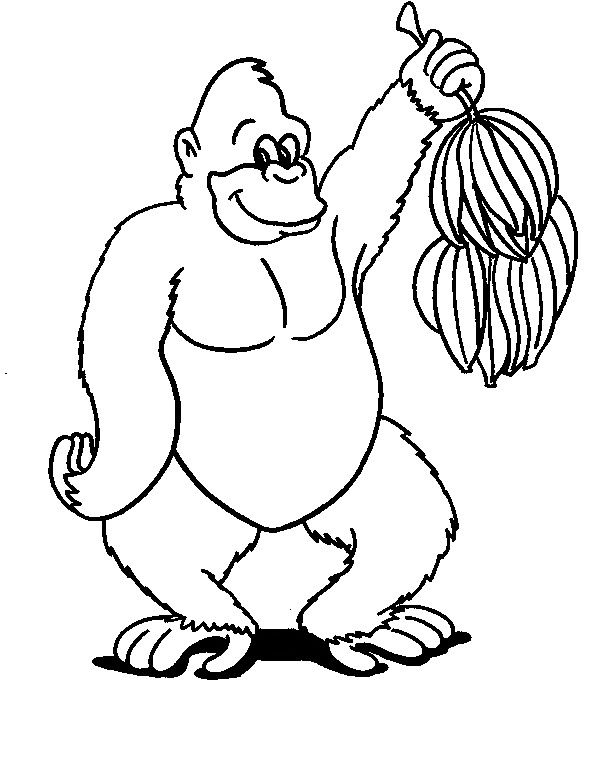 Dessin à colorier: Chimpanzé (Animaux) #2844 - Coloriages à Imprimer Gratuits