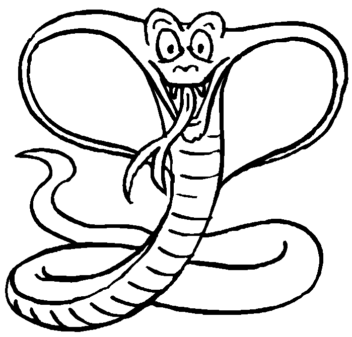 Dessin à colorier: Cobra (Animaux) #3224 - Coloriages à Imprimer Gratuits