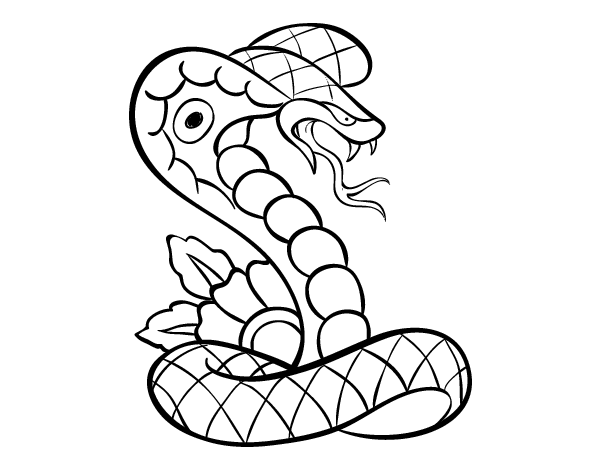 Dessin à colorier: Cobra (Animaux) #3255 - Coloriages à Imprimer Gratuits