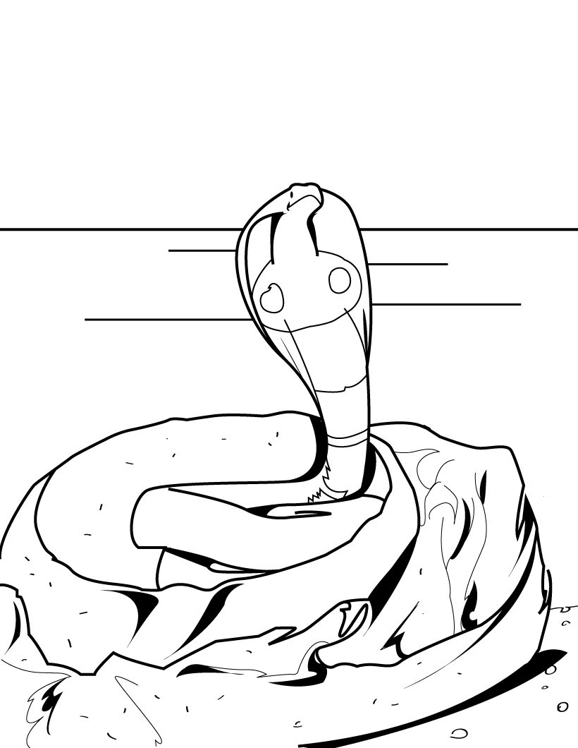 Dessin à colorier: Cobra (Animaux) #3290 - Coloriages à Imprimer Gratuits