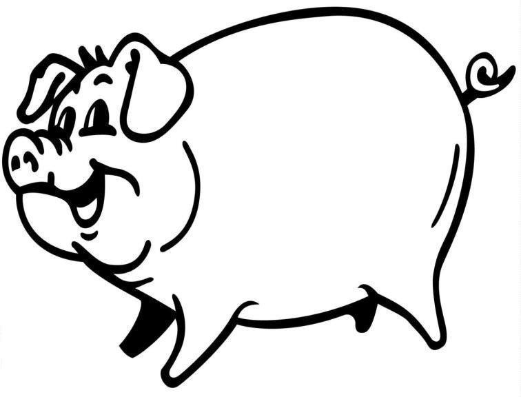 Dessin à colorier: Cochon (Animaux) #3584 - Coloriages à Imprimer Gratuits