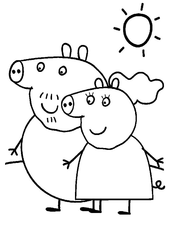 Dessin à colorier: Cochon (Animaux) #3600 - Coloriages à Imprimer Gratuits
