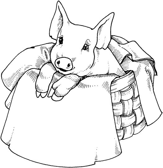 Dessin à colorier: Cochon (Animaux) #3642 - Coloriages à Imprimer Gratuits