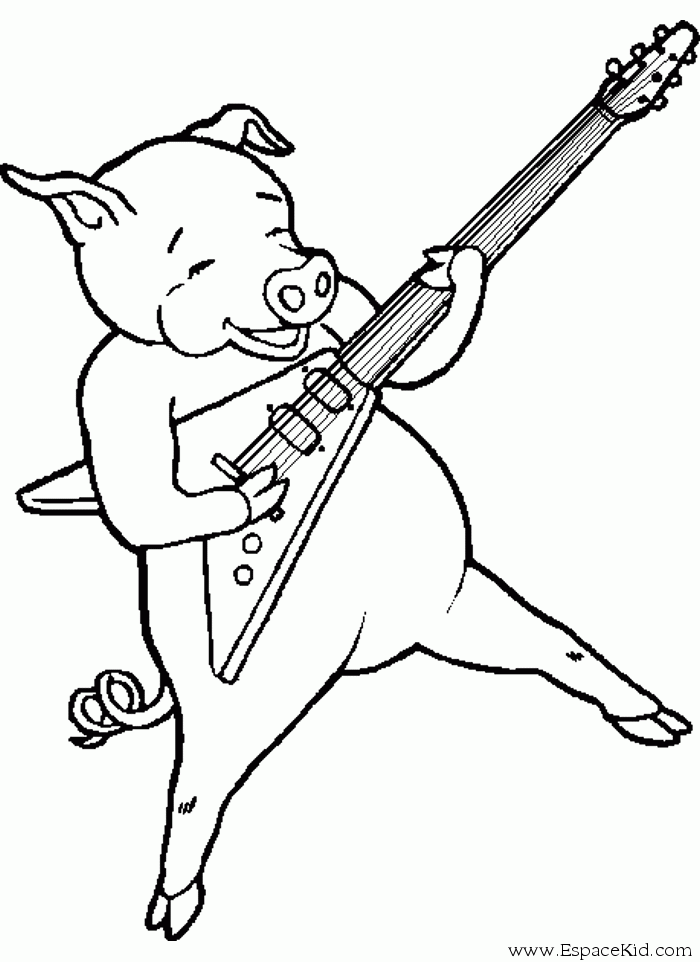 Dessin à colorier: Cochon (Animaux) #3672 - Coloriages à Imprimer Gratuits