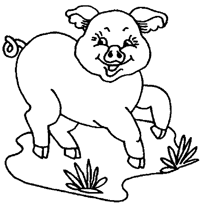 Dessin à colorier: Cochon (Animaux) #3695 - Coloriages à Imprimer Gratuits