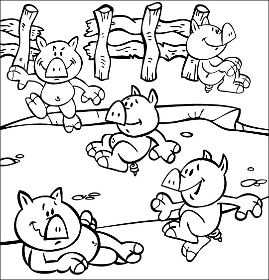 Dessin à colorier: Cochon (Animaux) #3740 - Coloriages à Imprimer Gratuits