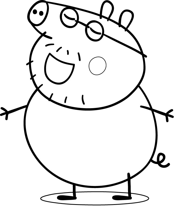 Dessin à colorier: Cochon (Animaux) #3750 - Coloriages à Imprimer Gratuits