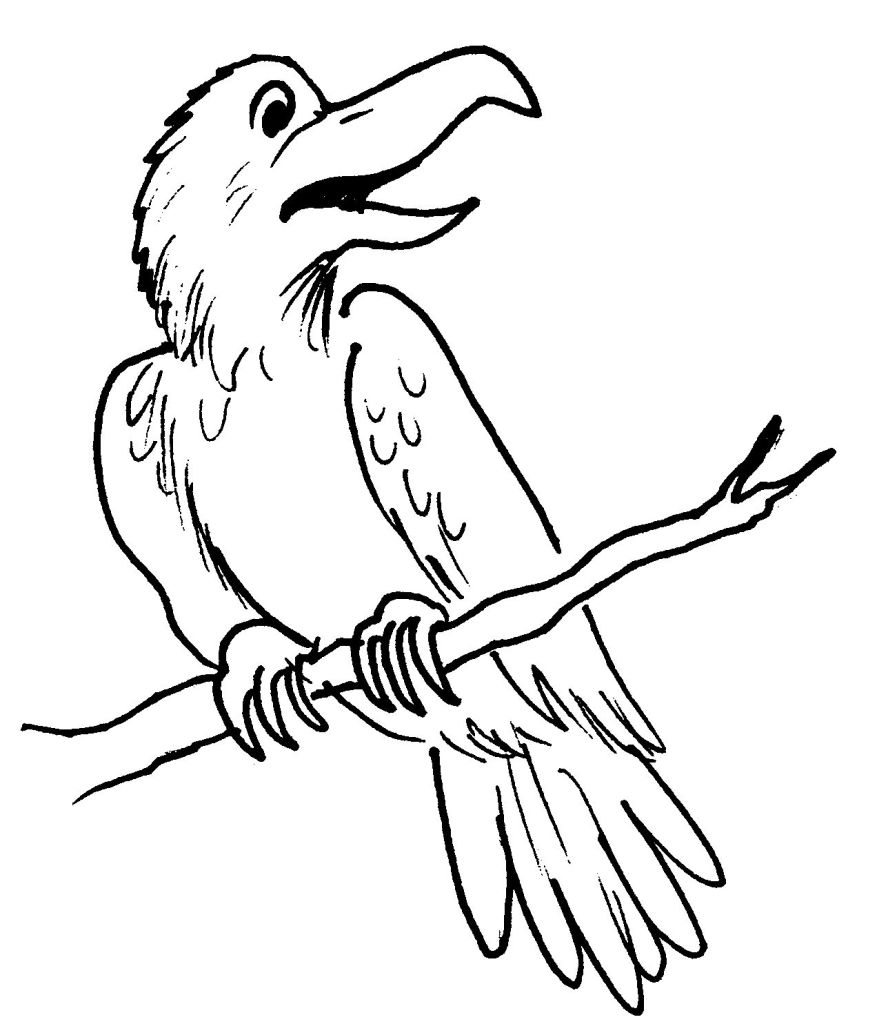 Dessin à colorier: Corbeau (Animaux) #4292 - Coloriages à Imprimer Gratuits