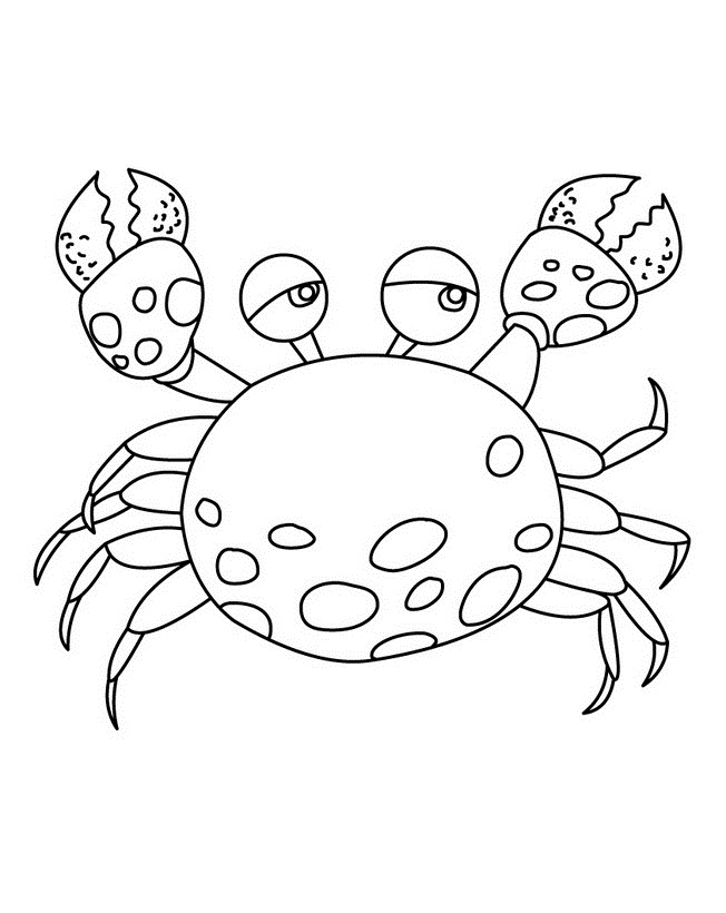Dessin à colorier: Crabe (Animaux) #4597 - Coloriages à Imprimer Gratuits