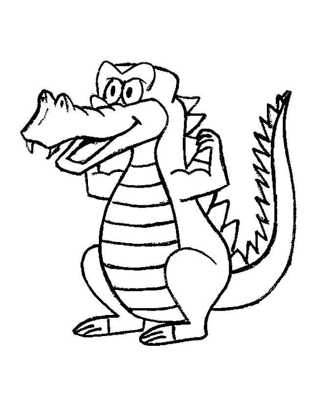 Dessin à colorier: Crocodile (Animaux) #4799 - Coloriages à Imprimer Gratuits