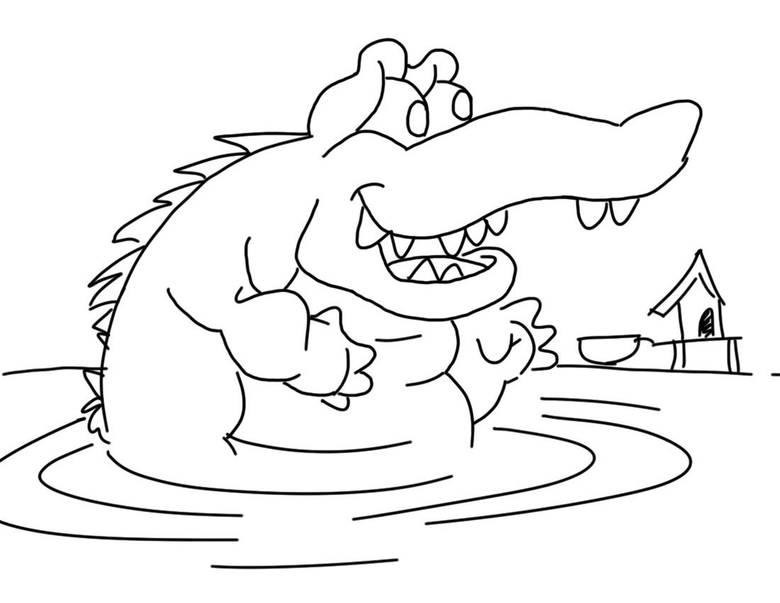 Dessin à colorier: Crocodile (Animaux) #4878 - Coloriages à Imprimer Gratuits