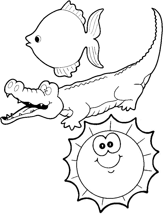 Dessin à colorier: Crocodile (Animaux) #4934 - Coloriages à Imprimer Gratuits