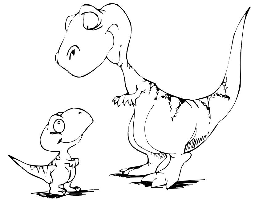 Dessin à colorier: Dinosaure (Animaux) #5489 - Coloriages à Imprimer Gratuits