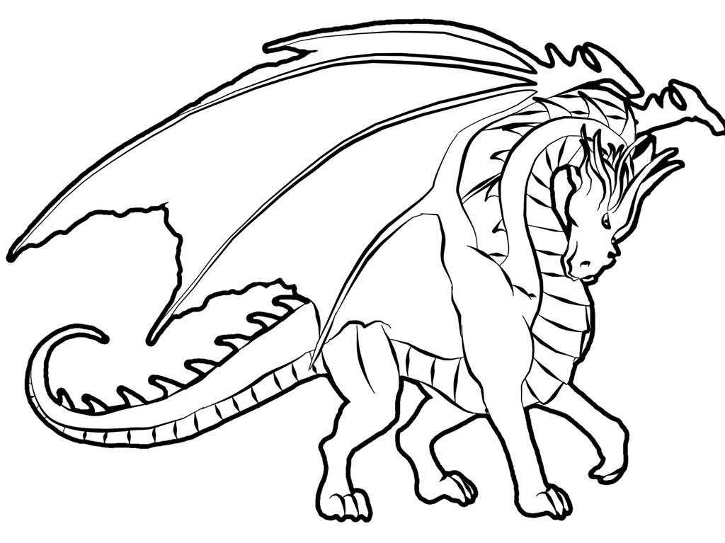 Dessin à colorier: Dragon (Animaux) #5697 - Coloriages à Imprimer Gratuits