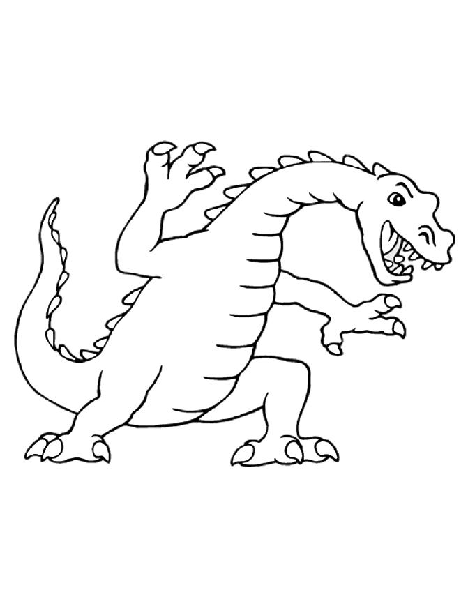 Dessin à colorier: Dragon (Animaux) #5704 - Coloriages à Imprimer Gratuits