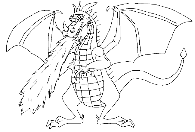 Dessin à colorier: Dragon (Animaux) #5711 - Coloriages à Imprimer Gratuits