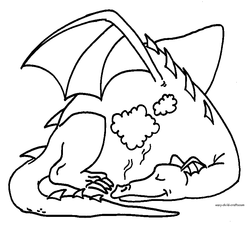 Dessin à colorier: Dragon (Animaux) #5760 - Coloriages à Imprimer Gratuits