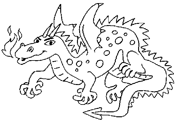 Dessin à colorier: Dragon (Animaux) #5765 - Coloriages à Imprimer Gratuits