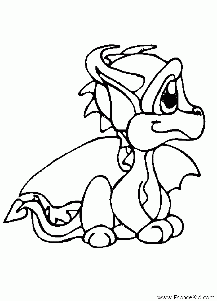 Dessin à colorier: Dragon (Animaux) #5767 - Coloriages à Imprimer Gratuits