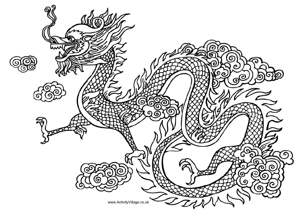 Dessin à colorier: Dragon (Animaux) #5768 - Coloriages à Imprimer Gratuits