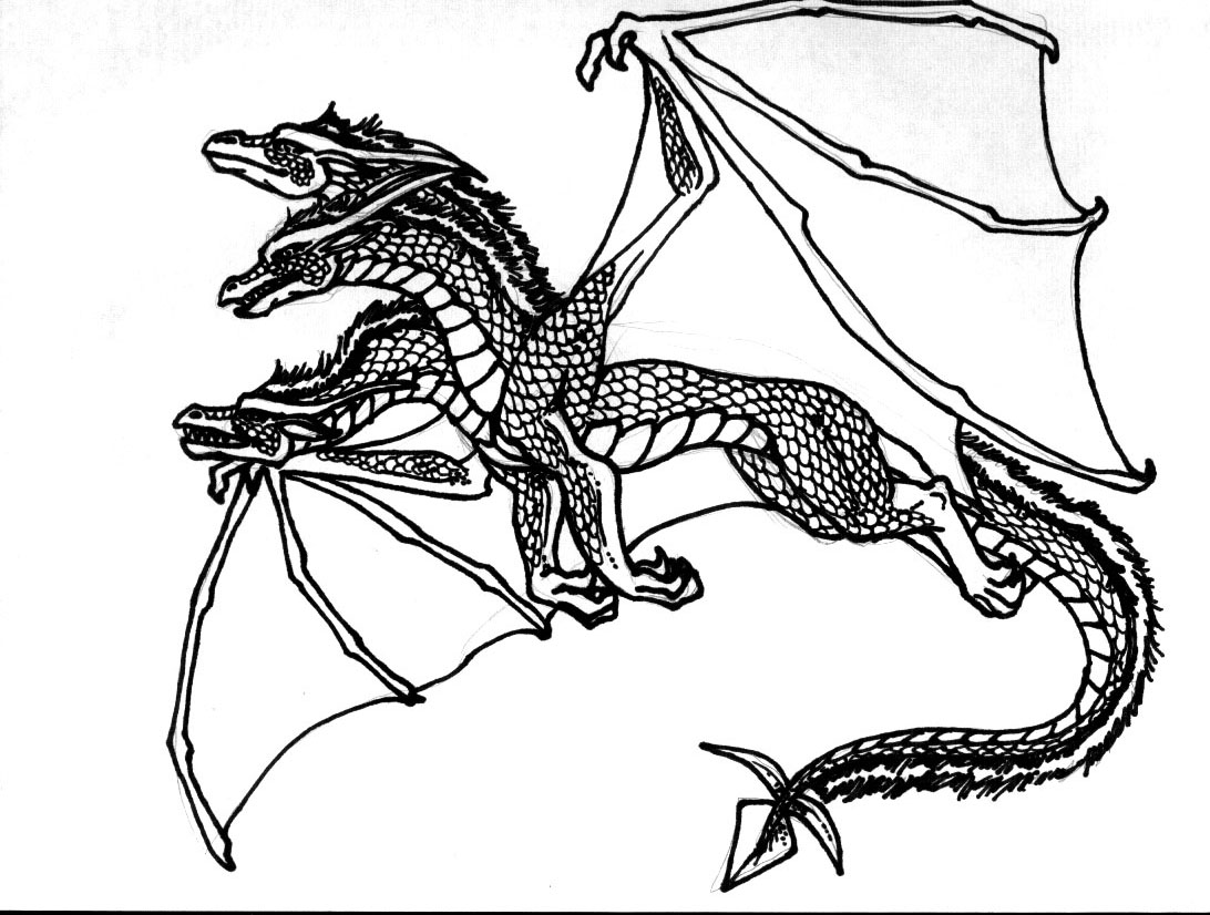 Dessin à colorier: Dragon (Animaux) #5825 - Coloriages à Imprimer Gratuits