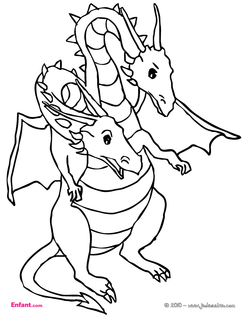 Dessin à colorier: Dragon (Animaux) #5841 - Coloriages à Imprimer Gratuits
