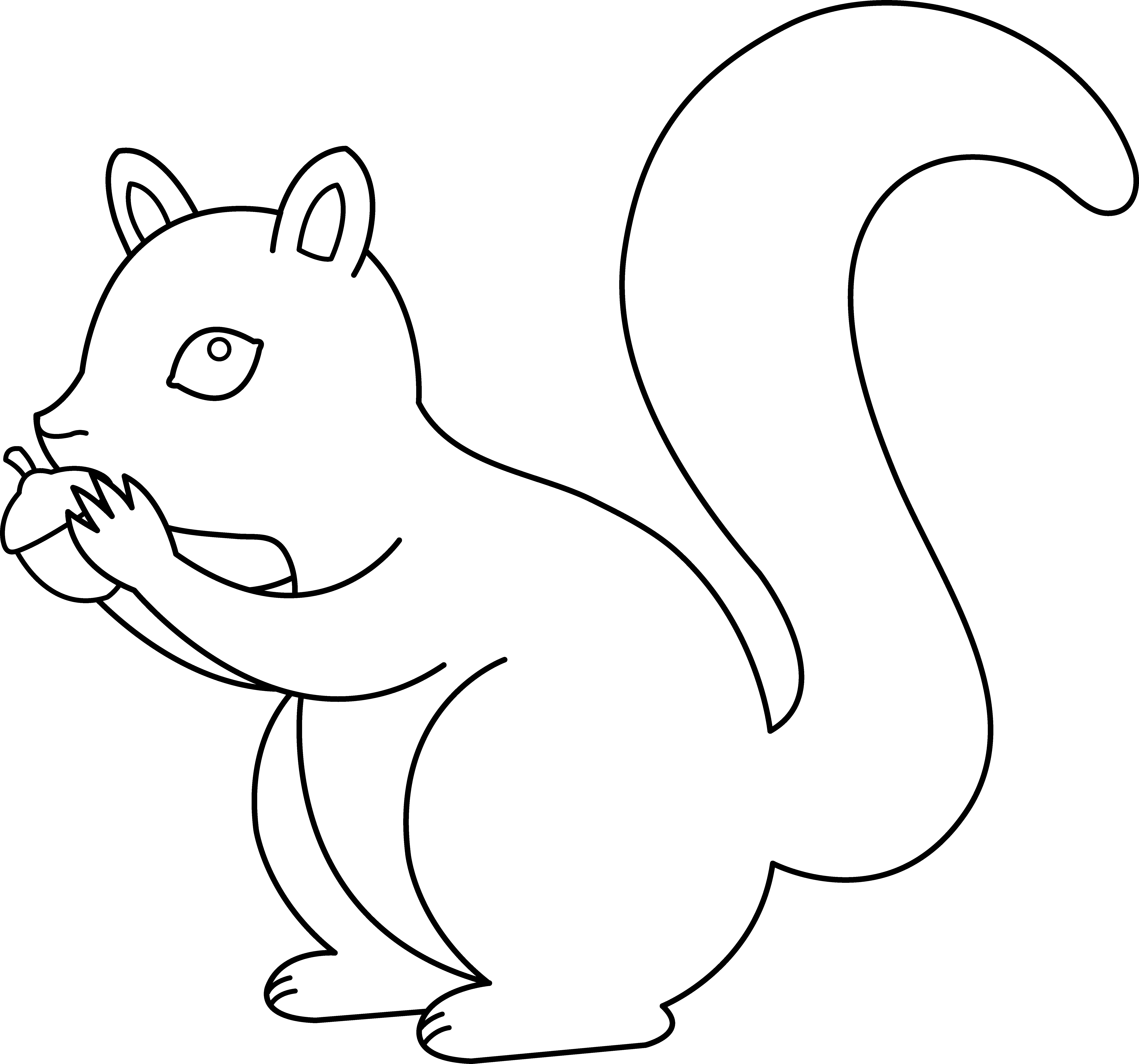 Dessin à colorier: Écureuil (Animaux) #6119 - Coloriages à Imprimer Gratuits