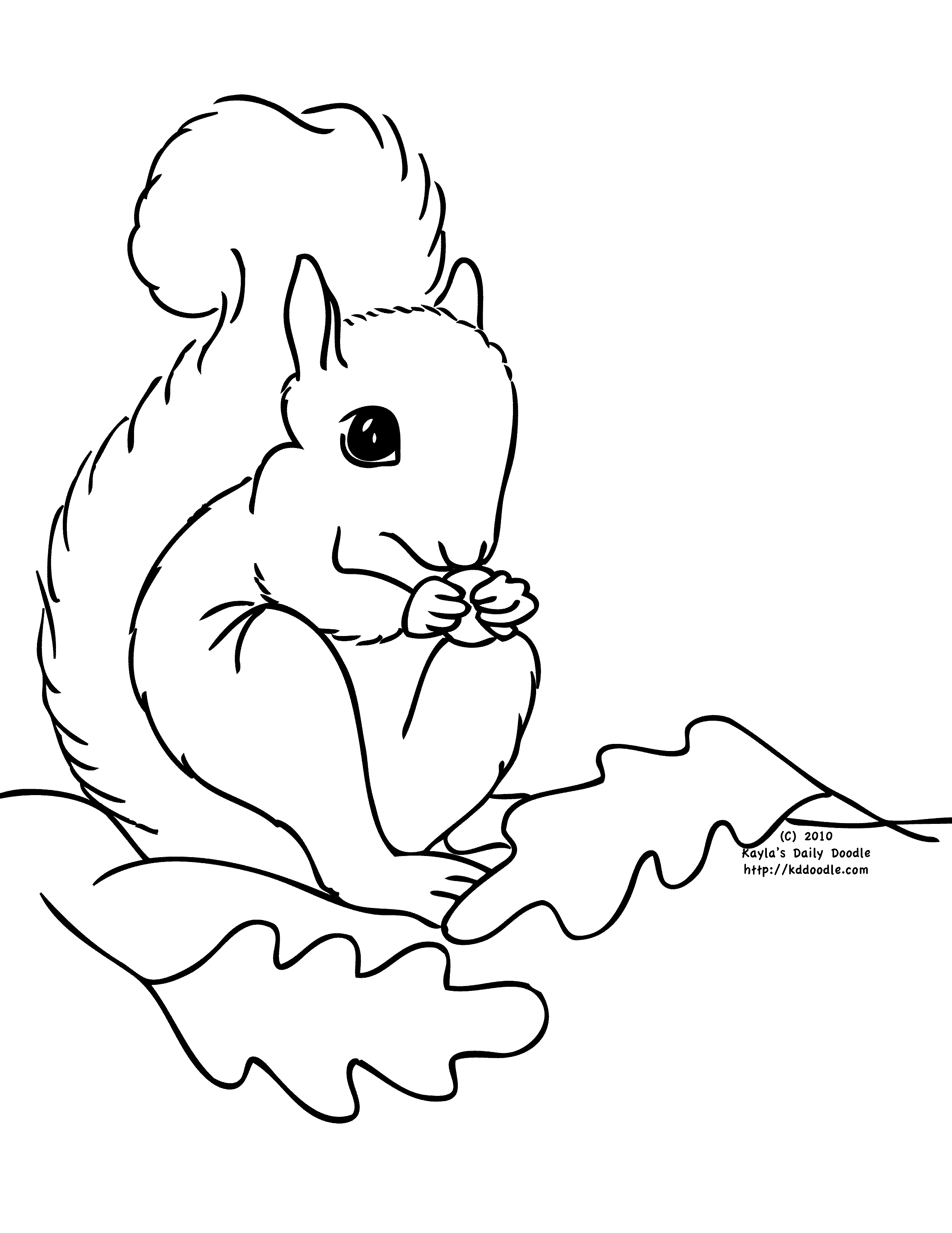 Dessin à colorier: Écureuil (Animaux) #6248 - Coloriages à Imprimer Gratuits