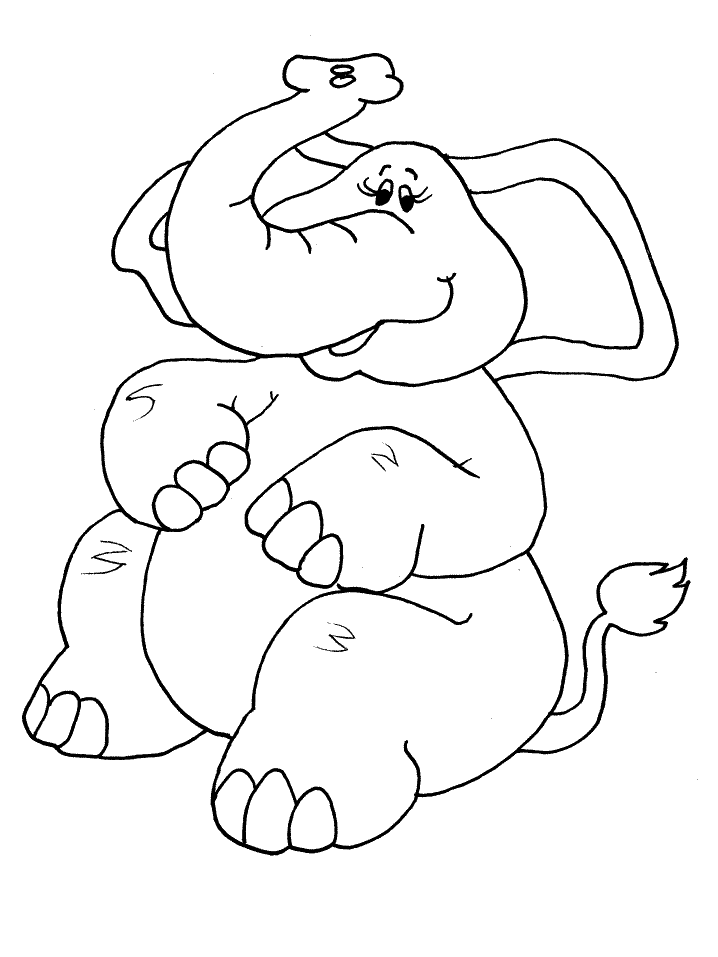 Dessin à colorier: Éléphant (Animaux) #6308 - Coloriages à Imprimer Gratuits