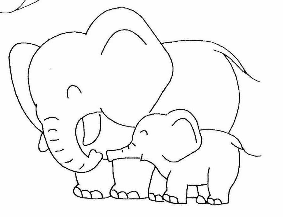 Dessin à colorier: Éléphant (Animaux) #6355 - Coloriages à Imprimer Gratuits