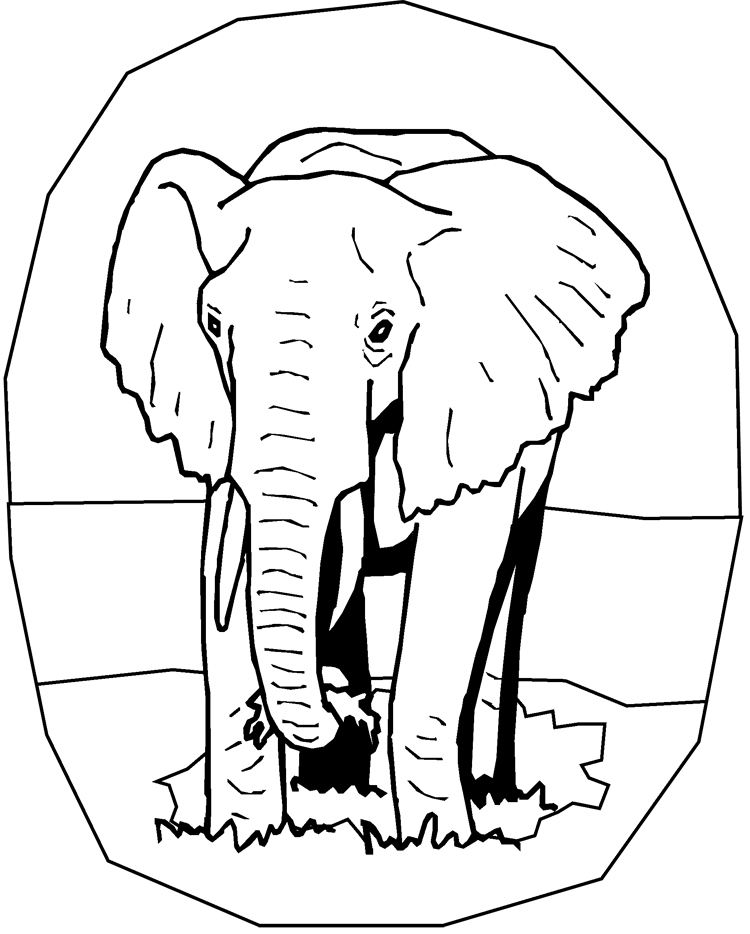 Dessin à colorier: Éléphant (Animaux) #6362 - Coloriages à Imprimer Gratuits