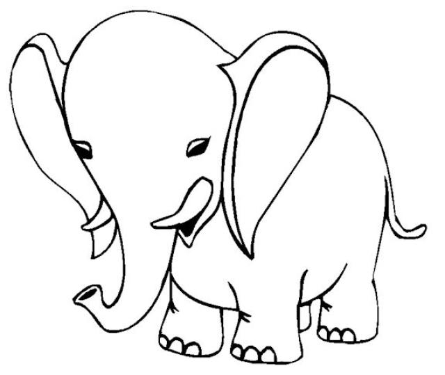 Dessin à colorier: Éléphant (Animaux) #6367 - Coloriages à Imprimer Gratuits