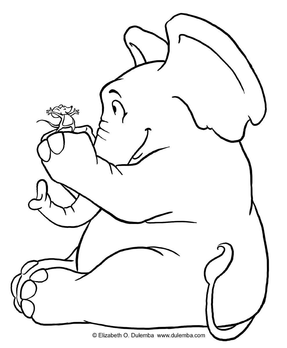 Dessin à colorier: Éléphant (Animaux) #6407 - Coloriages à Imprimer Gratuits