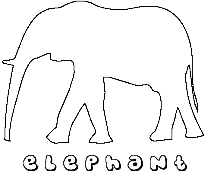 Dessin à colorier: Éléphant (Animaux) #6414 - Coloriages à Imprimer Gratuits