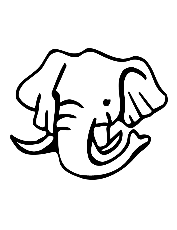 Dessin à colorier: Éléphant (Animaux) #6468 - Coloriages à Imprimer Gratuits