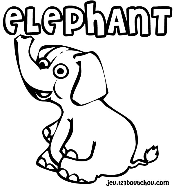 Dessin à colorier: Éléphant (Animaux) #6492 - Coloriages à Imprimer Gratuits