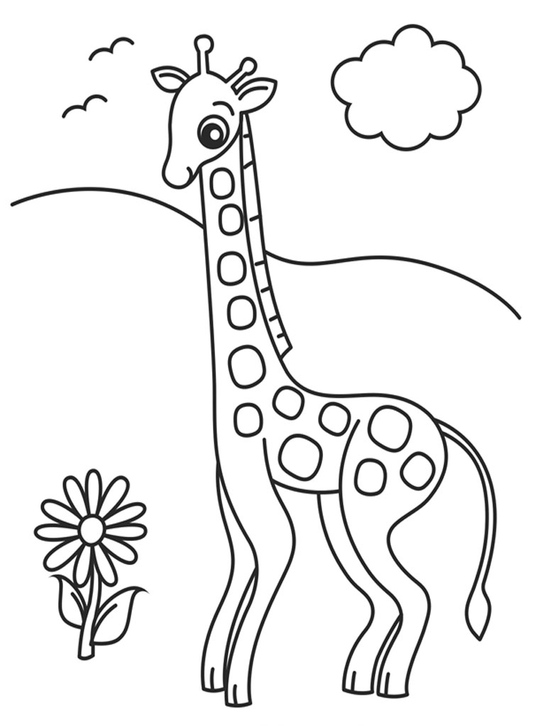 Dessin à colorier: Girafe (Animaux) #7233 - Coloriages à Imprimer Gratuits