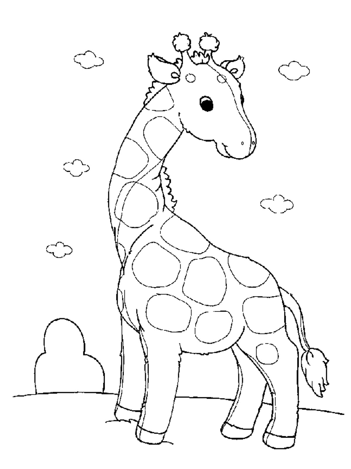 Dessin à colorier: Girafe (Animaux) #7236 - Coloriages à Imprimer Gratuits