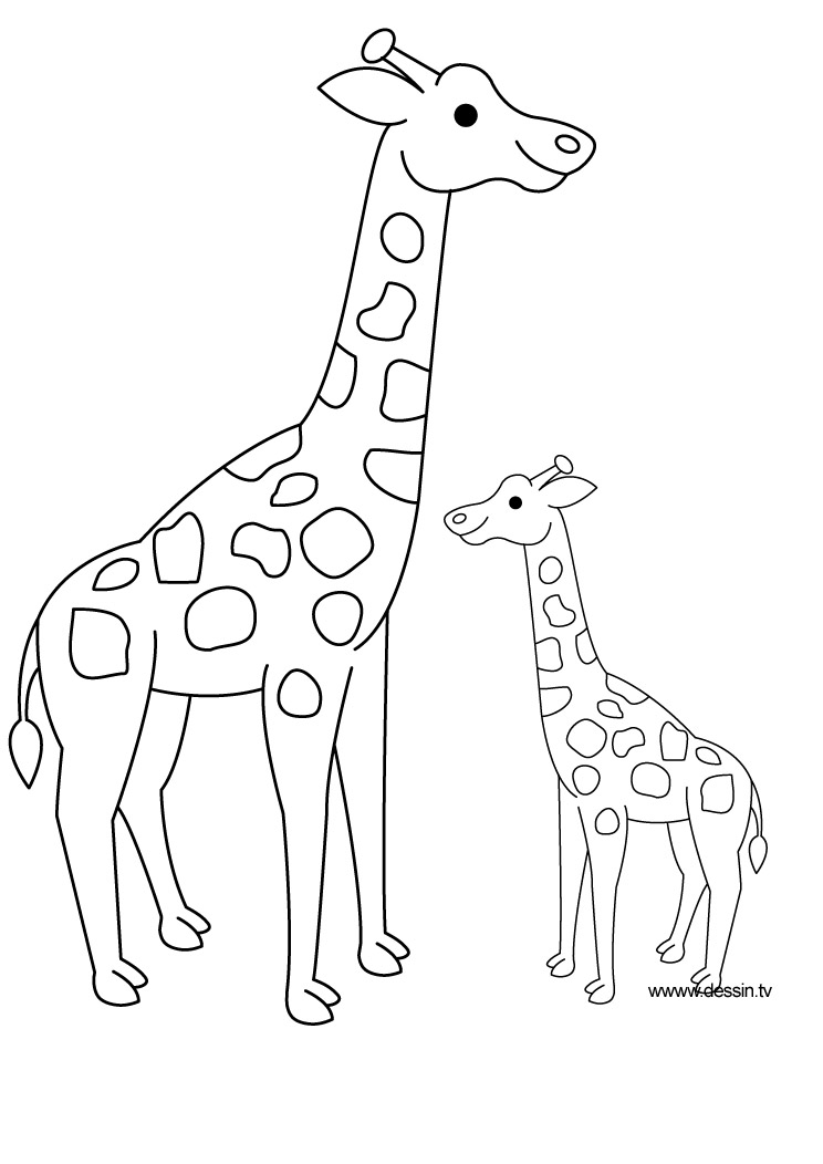 Dessin à colorier: Girafe (Animaux) #7259 - Coloriages à Imprimer Gratuits