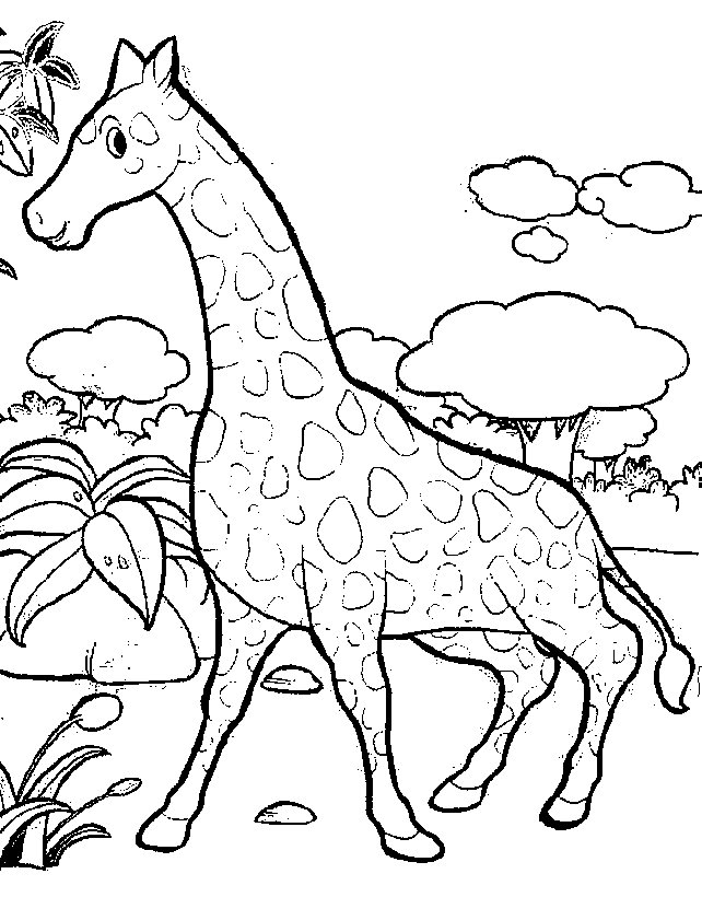 Dessin à colorier: Girafe (Animaux) #7262 - Coloriages à Imprimer Gratuits