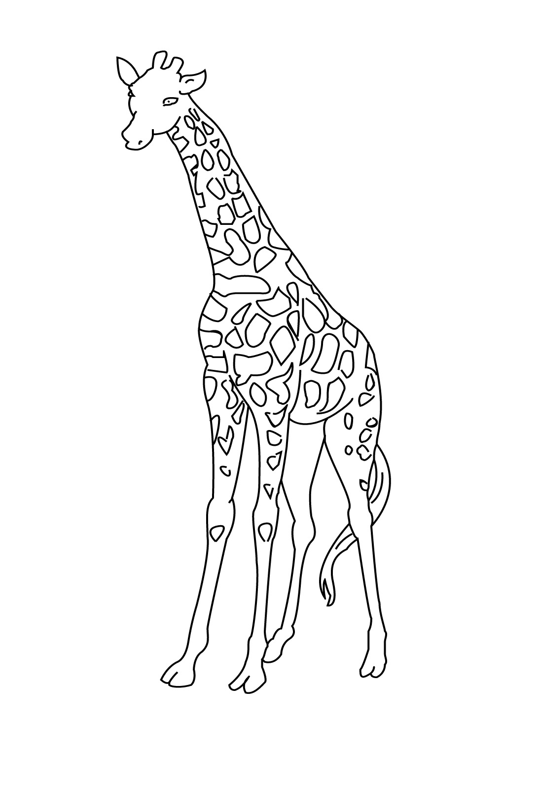 Dessin à colorier: Girafe (Animaux) #7281 - Coloriages à Imprimer Gratuits