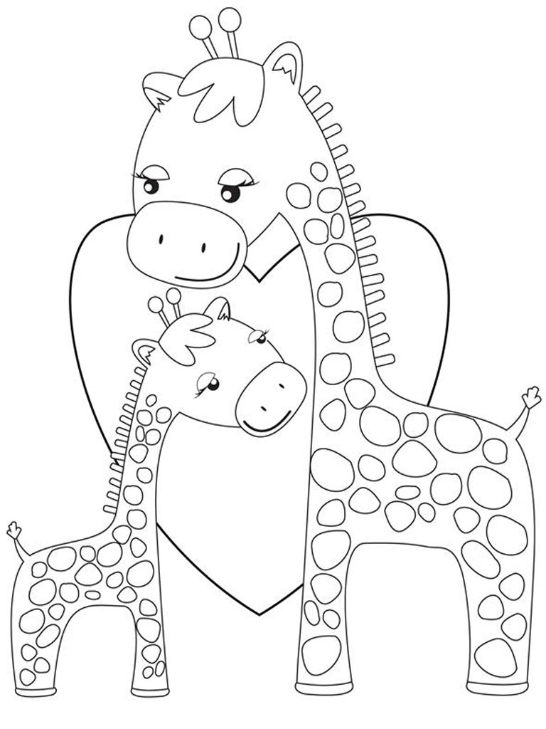 Dessin à colorier: Girafe (Animaux) #7309 - Coloriages à Imprimer Gratuits
