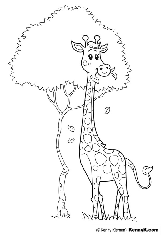 Dessin à colorier: Girafe (Animaux) #7329 - Coloriages à Imprimer Gratuits