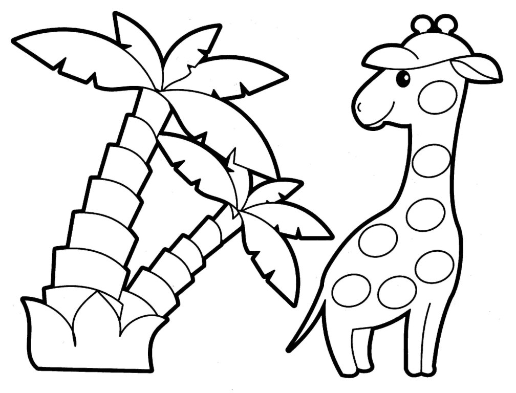 Dessin à colorier: Girafe (Animaux) #7352 - Coloriages à Imprimer Gratuits