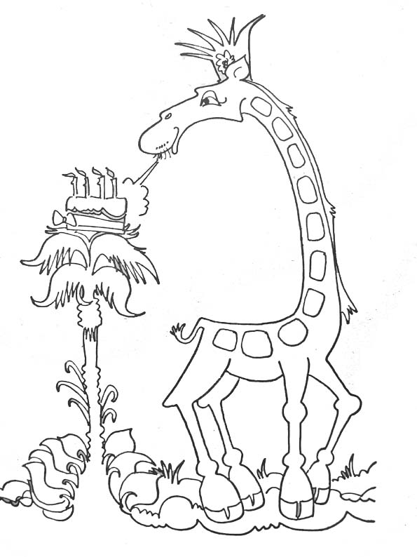 Dessin à colorier: Girafe (Animaux) #7408 - Coloriages à Imprimer Gratuits