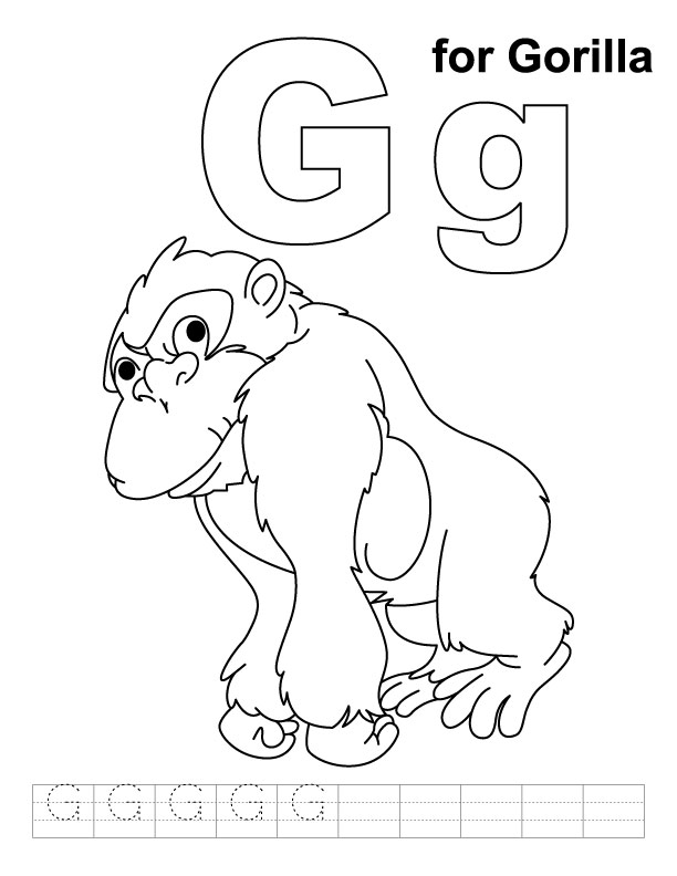 Dessin à colorier: Gorille (Animaux) #7457 - Coloriages à Imprimer Gratuits