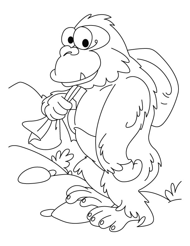 Dessin à colorier: Gorille (Animaux) #7513 - Coloriages à Imprimer Gratuits