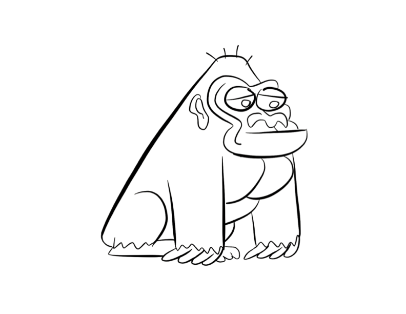 Dessin à colorier: Gorille (Animaux) #7549 - Coloriages à Imprimer Gratuits