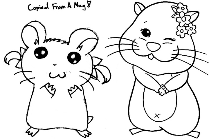Dessin à colorier: Hamster (Animaux) #8025 - Coloriages à Imprimer Gratuits