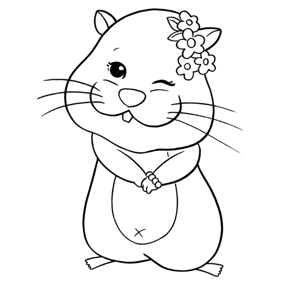 Dessin à colorier: Hamster (Animaux) #8035 - Coloriages à Imprimer Gratuits